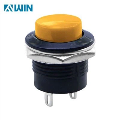 Botón pulsador de 16 mm para montaje en panel redondo